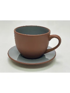 <strong>象灰 赤陶意式咖啡杯和茶碟</strong>