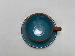 <strong>淺藍 赤陶意式咖啡杯和茶碟</strong>